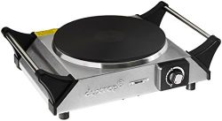 DUXTOP 1500W Portable Electric Cast Iron Cooktop Countertop Burner (Single) … (Certified Refurbi ...