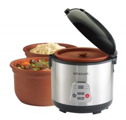 High-Fired VitaClay 2-in-1 Rice N Slow Cooker in Clay Pot