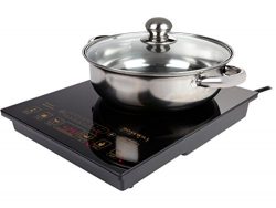 Rosewill 1800W 5 Pre-Programmed Settings Induction Cooker Cooktop , Included 10” 3.5 Qt 18-8 Sta ...