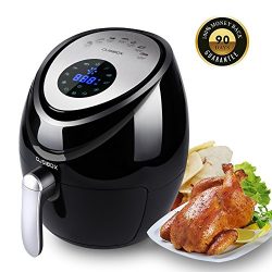 Electric Air Fryer 3.8QT XL Oil Free Low Fat with Cookbook, Digital LED 7-in-1 Air Cooker, Dishw ...