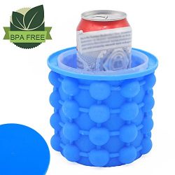 Ice Cube Maker Genie, HeiYi Silicone Ice Cube Trays, Ice bucket, Revolutionary Space Saving Ice  ...