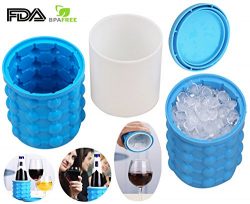 Ice Cube Maker Genie – The Revolutionary Space Saving Ice Cube Maker Silicone Ice Bucket,  ...