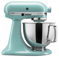 KitchenAid KSM150PSAQ Artisan Series 5-Qt. Stand Mixer with Pouring Shield – Aqua Sky