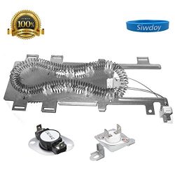 Siwdoy 8544771 Dryer Heating Element and 279973 Thermal Cut-Off Fuse & Thermostat Kit for Wh ...