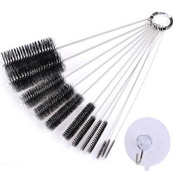 eZAKKA 9.8 Inch 12 Pieces Nylon Tube Brushes Pipe Cleaning Brush Glasses Straws Cleaning Brushes ...