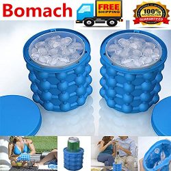 Bomach Ice Cube Maker Genie,Revolutionary Space Saving Ice Ball Maker Bucket Party Drink Tub Sil ...