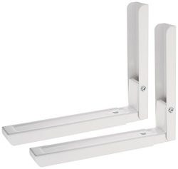 AVF EM60W-A Universal Wall-Mounted Microwave Brackets (Set of 2) – White