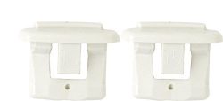 Pack of 2 Dishwasher End Cap for Upper Rack Rail (Dish Rack Stop Clip) New OEM GE, Kenmore, Hotpoint