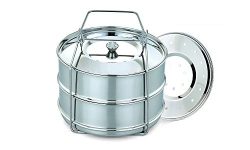 ImperiaLot Stainless Pressure Cooker Insert Pans Set-Stackable Cooking Accessories For Your Inst ...