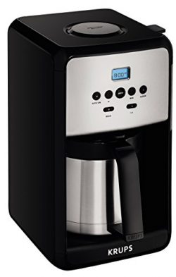 KRUPS ET351 SAVOY Programmable Thermal Stainless Steel Filter Coffee Maker Machine with Bold and ...