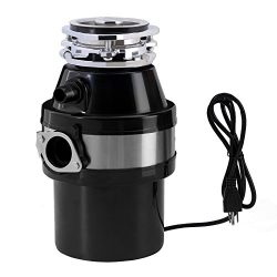 Garbage Disposals-KUPPET 1.0 HP 2600 RPM Large Capacity Continuous Feed Waste Disposal With Plug ...