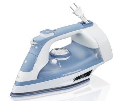 Hamilton Beach Steam Iron with 3-Way Auto Shutoff, Cord Wrap & Durathon Soleplate (19701)