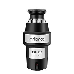 Ecoliance Mrliance Garbage Disposal 3/4 HP Continuous Feed Food Waste Disposal Unit, Black