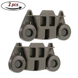 2 Packs W10195416(Upgraded) Lower Dishwasher Wheel Part Assembly Replacement for Maytag/Kitchen  ...