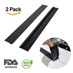 Kitchen Silicone Stove Counter Gap Cover, Kitchen Stove Gap Filler Cover & Spill Guard for S ...