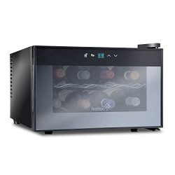 Ivation 8 Bottle Countertop Thermoelectric Wine Cooler/Chiller Red & White Wine Cellar with  ...