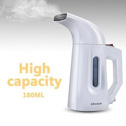 ERAVSOW Garment Steamer For Clothes, 180ml Portable HandHeld Fabric Steamers, Ultrafast Heat-up  ...