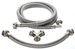 Premium Steam-Dryer Installation Kit – Braided Stainless Steel, 6 ft