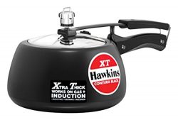 Hawkins Contura Hard Anodized Induction Compatible Extra Thick Base Pressure Cooker, Black, 3L