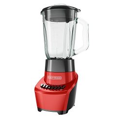 BLACK+DECKER FusionBlade Blender with 6-Cup Glass Jar, 12-Speed Settings, Red, BL1110RG