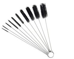 LoveInUSA 8 Inch Nylon Tube Pipe Brushes Cleaning Brush Set,with Protective Cap for Drinking Str ...