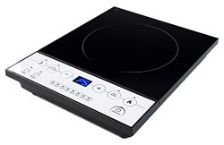 Weleyas Portable 1800W Platinum Energy Efficiency Electric Induction Cooktop Countertop Single B ...