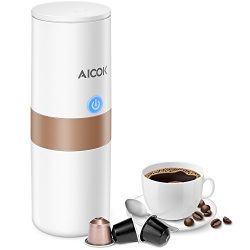 Aicok Portable Coffee Maker, Mini Electric Espresso Machine with Reusable K-cup Coffee Filter (G ...