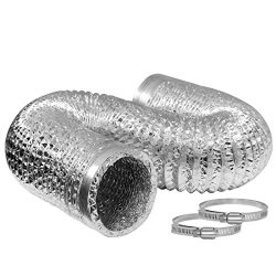 VIVOHOME 4 Inch 25 Feet Aluminum Flexible Dryer Vent Hose with 2 Clamps for HVAC Ventilation