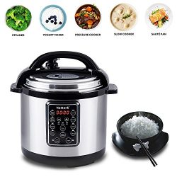 Nattork Electric Pressure Cooker Programmable Multicooker 6 Qt with 11-in-1 Multi-Use Programmab ...