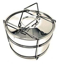 Steamer Insert for 8 Quart Instant Pot with two insert pans, lid and a gripper