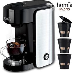 Coffee Maker Machine Electric Single Serve Brewer for Ground Coffee and K-cup Сompatible, 10 oz  ...