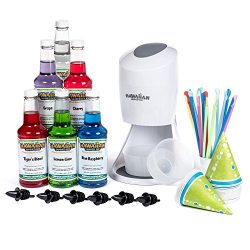 Hawaiian Shaved Ice Machine and Syrup 6 Flavor Party Package | Includes S900 Shaved Ice Machine, ...