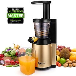 Argus Le Slow Juicer Machine, Easy to Clean Masticating Juicer Extractor, Quiet Motor and Revers ...