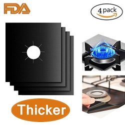 FUNUSE Reusable Gas Stove Burner Covers, Non-Stick Gas Hob Range Protectors Stove Top Liners for ...