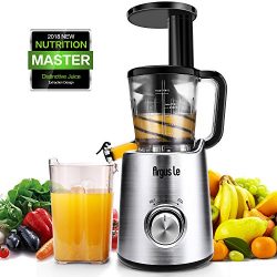 Argus Le Masticating Juicer, Slow Juice Extractor for Higher Nutrient and Vitamins, Easy to Clea ...