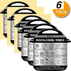 BBTO 3 Pieces Instant Pot Magnetic Cheat Sheet and 3 Pieces Aluminum Foil Tag, Cooking Times for ...
