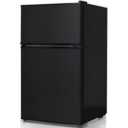 Keystone KSTRC312CB Compact 2-Door Refrigerator/Freezer, 3.1 Cubic Feet, Black