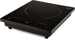 Weleyas Portable 1800W Gold Energy Efficiency Electric Induction Cooktop Countertop Single Burne ...