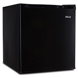 Della Black Compact Single Reversible Door Upright Freezer, 1.1 Cubic Feet