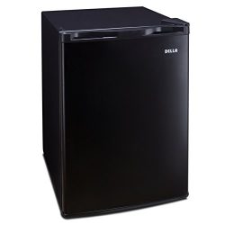 Della 2.6 cu ft Mini Refrigerator Fridge Freezer Compact Cooler Dorm, Black