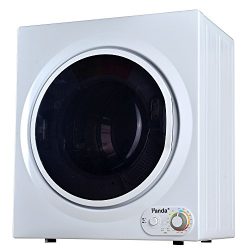 Panda 3.75 cu.ft Compact Laundry Dryer, Control Panel Downside, PAN760SF White and Black