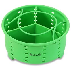 6Qt Instant Pot Stackable Silicone Steamer Basket Accessories with one Insert Divider – by ...