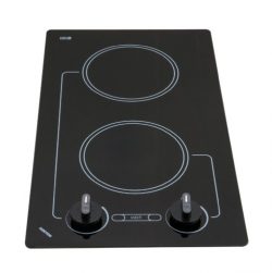 Kenyon B41602 6-1/2-Inch Caribbean 2-Burner Cooktop with Analog Control UL, 240-volt, Black