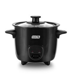 Dash DRCM200BK Mini Rice Cooker with Keep Warm, Black