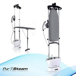 PurSteam Dual-Pro Iron & Pressurized Garment Steamer with – Professional Heavy Duty 16 ...