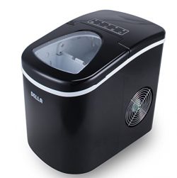 Della Portable Black Ice Maker Machine Produces up to 26 LBS of Ice Daily, 2-Size Cube