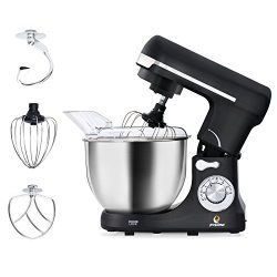 Stand Mixer, POSAME 500W Professional Kitchen Mixer with 5-Quart Stainless Steel Bowl, 6-Speed D ...