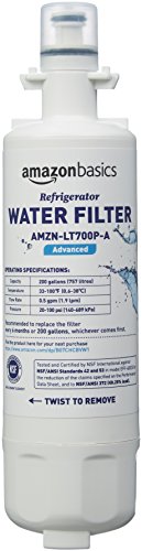 AmazonBasics Replacement LG LT700P Refrigerator Water Filter – Advanced Filtration