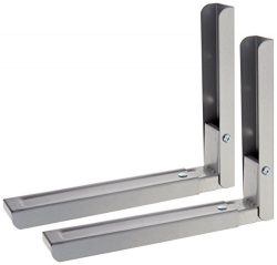 AVF EM60S-A Universal Wall-Mounted Microwave Brackets (Set of 2) – Silver