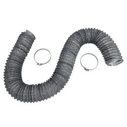 Dryer Vent Hose Transition Duct 4 inch by 12 foot – 2 Premium Screw Clamp Connections R ...
